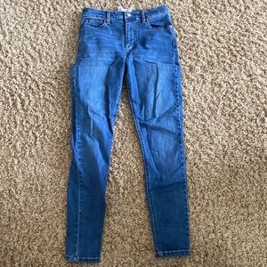 High rise skinny jeans